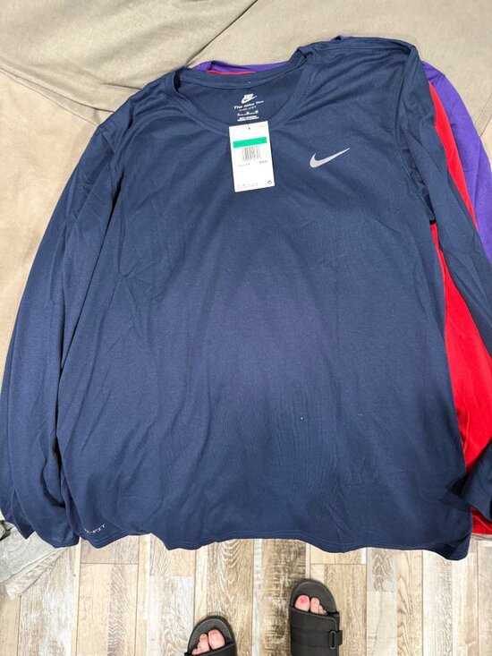 Nike Tops - 3 Nike Dri-Fit Womens Long-Sleeve Training Tee XL Assorted Colors Lightweight
